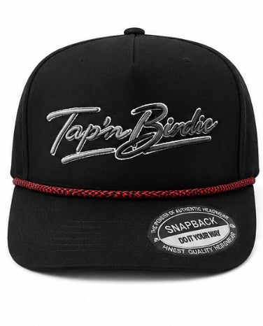 Tap 'n Birdie Cursive Hat (Red Rope)